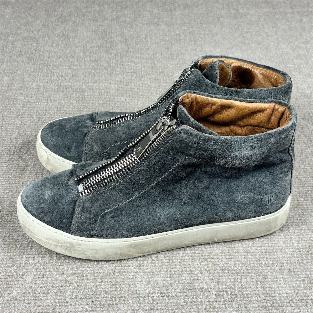 Frye Women's Lena Zip High-Top Sneakers Gray Size 8.5